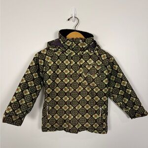 Orage Kids Geometric Floral Patterned Ski Coat